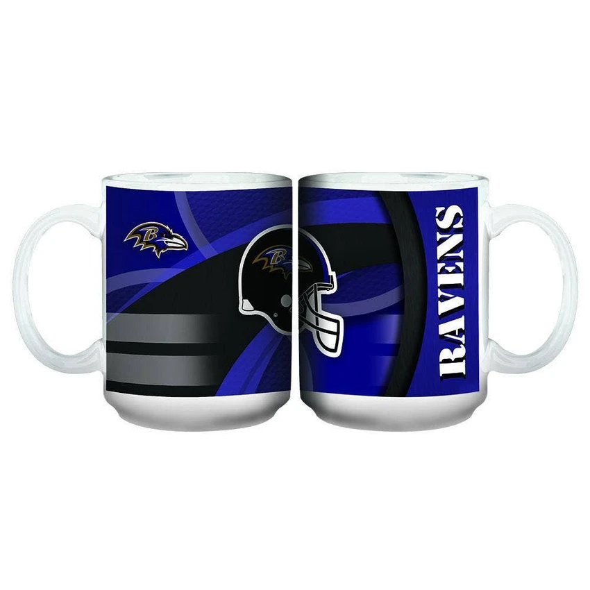 Baltimore Ravens 15oz White Carbon Fiber Mug