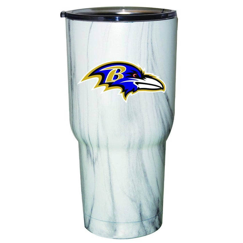 Baltimore Ravens Marble Stainless Steel Tumbler
