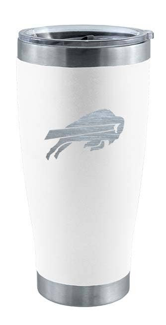 Buffalo Bills 20oz White Tumbler w/Etched Logo