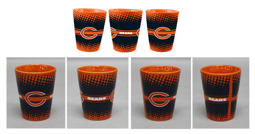 Chicago Bears 2oz Full Wrap Collector Glass