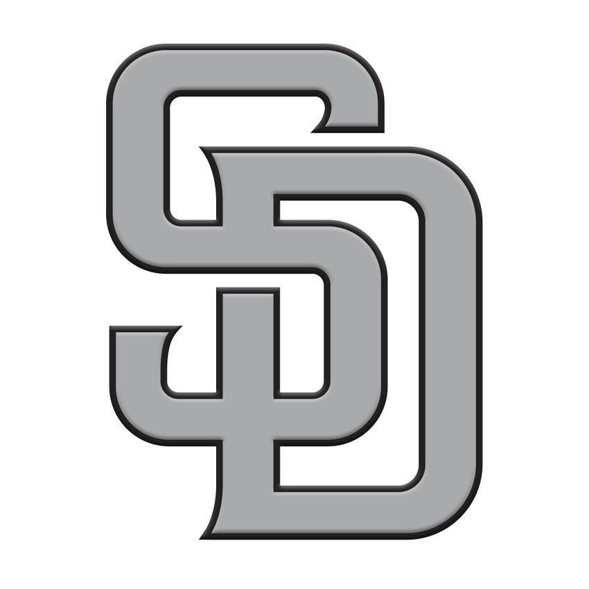 MLB - San Diego Padres Chrome Emblem 3"x3.2"