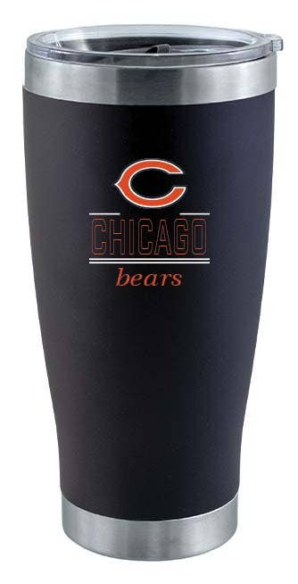 Chicago Bears 20oz Black Tumbler w/Classic Crew Logo
