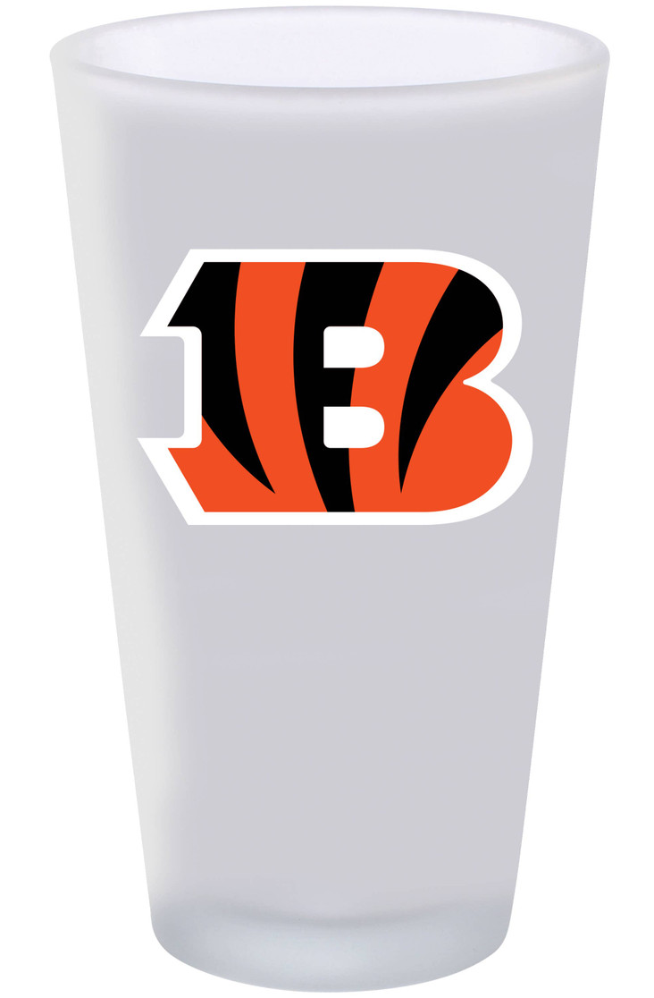Cincinnati Bengals 16oz Frosted Pint Glass Color Logo
