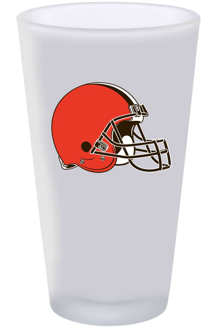 Cleveland Browns 16oz Frosted Pint Glass Color Logo