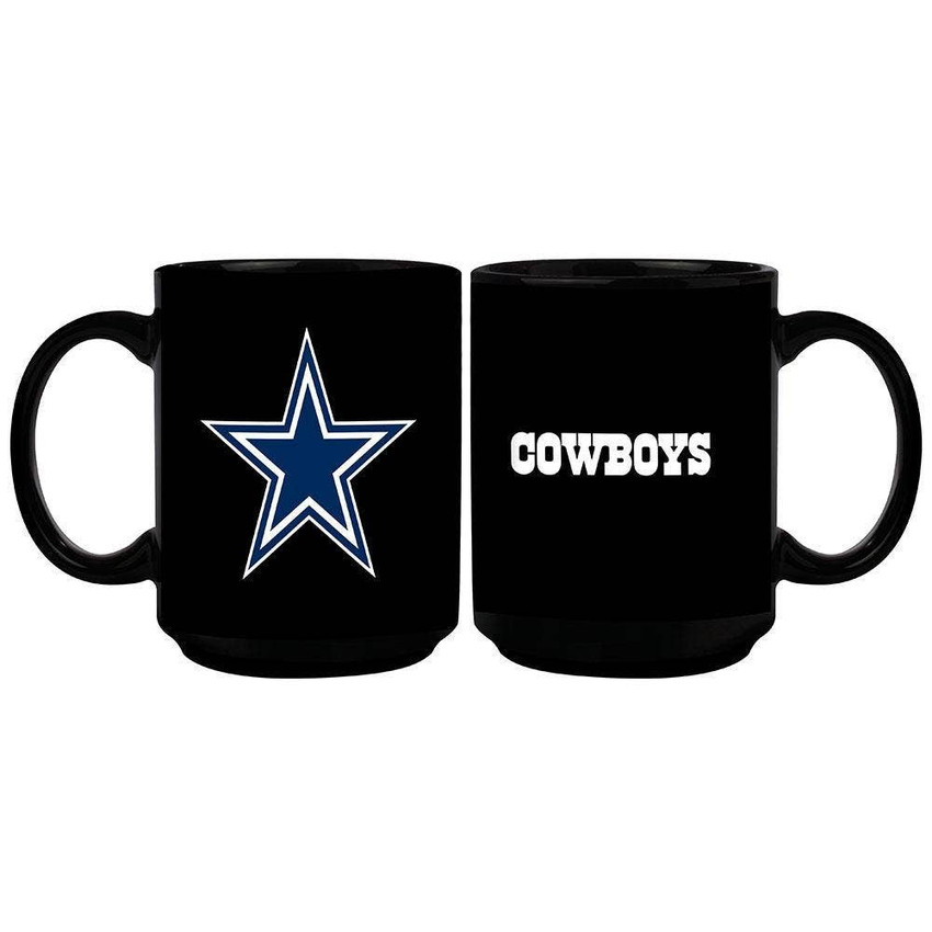 Dallas Cowboys 11oz Black Mug w/Color Logo