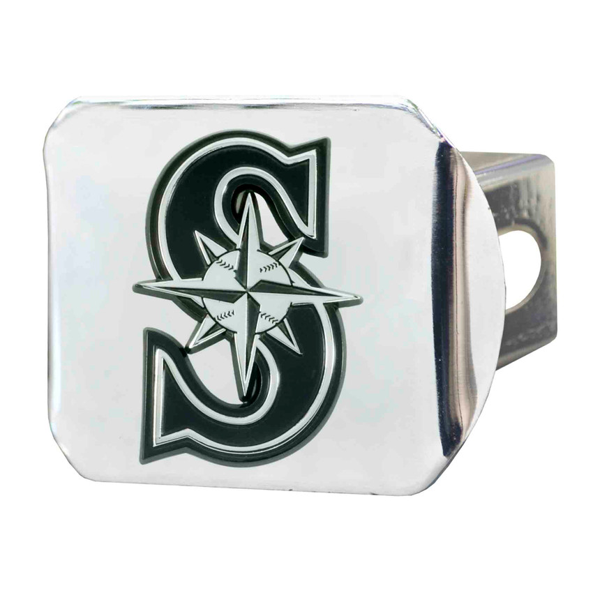Seattle Mariners Metal Hitch Cover with Metal 3D Emblem S Cap Logo