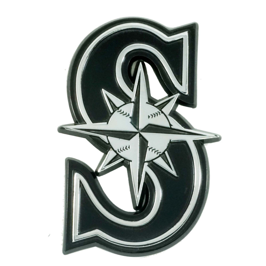MLB - Seattle Mariners Chrome Emblem 3"x3.2"