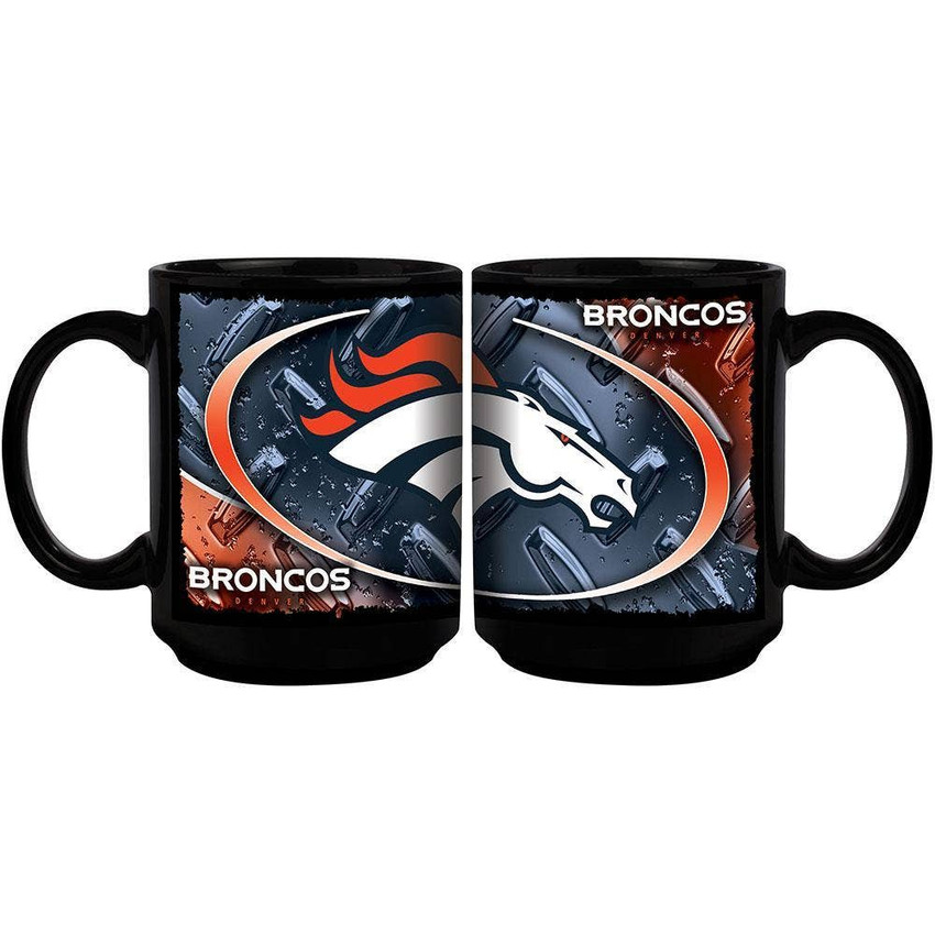 Denver Broncos 15oz Black Diamond Plate Mug