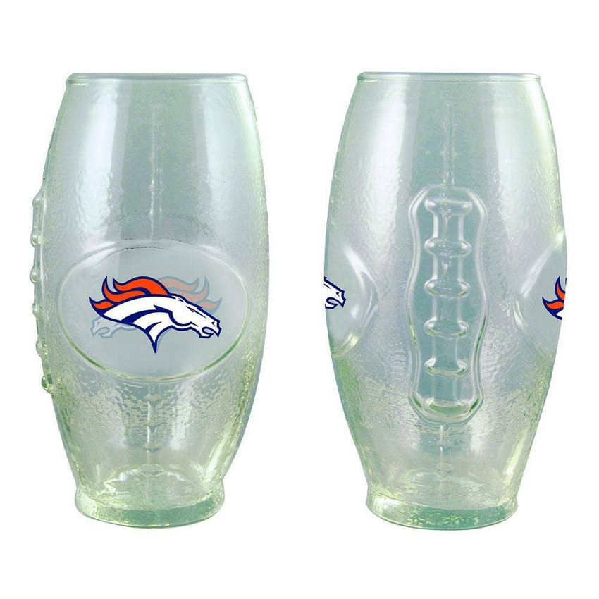 Denver Broncos Football Glass