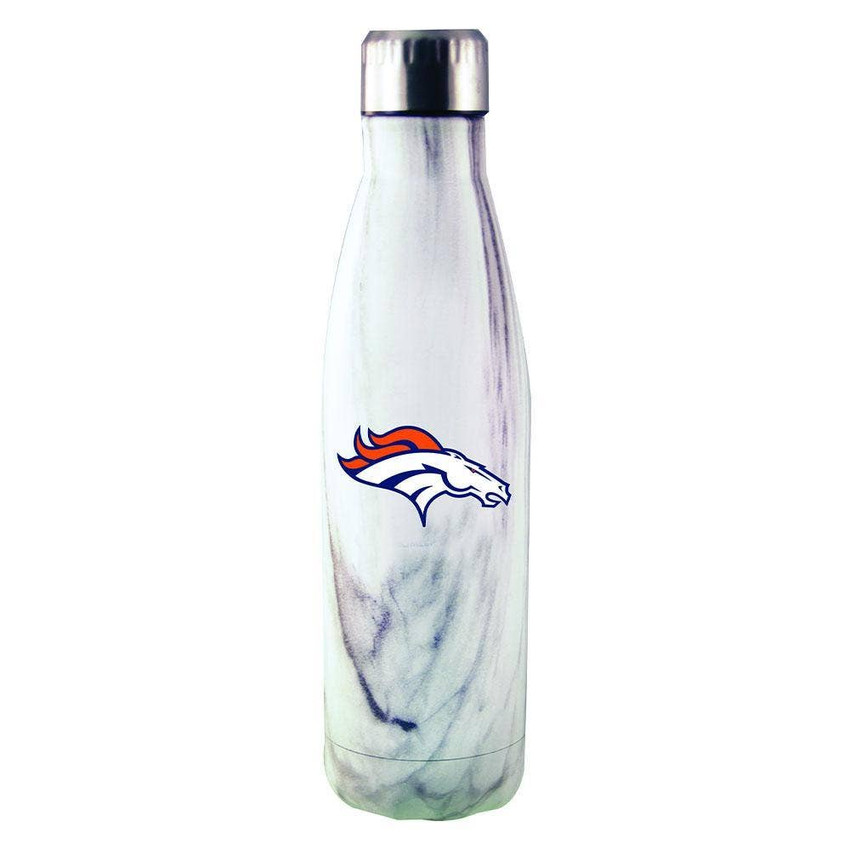 Denver Broncos Marble Stainless Steel Water Bottle