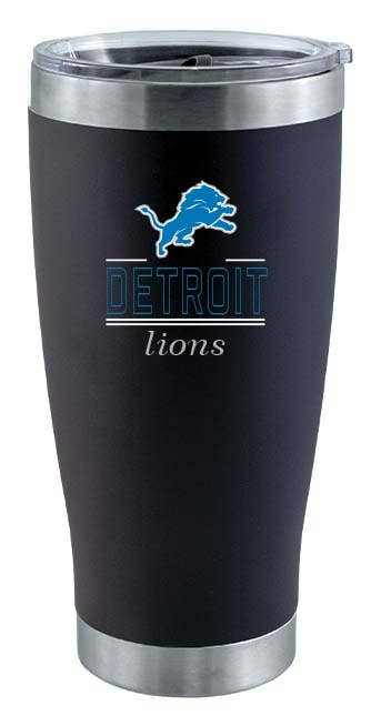 Detroit Lions 20oz Black Tumbler w/Classic Crew Logo