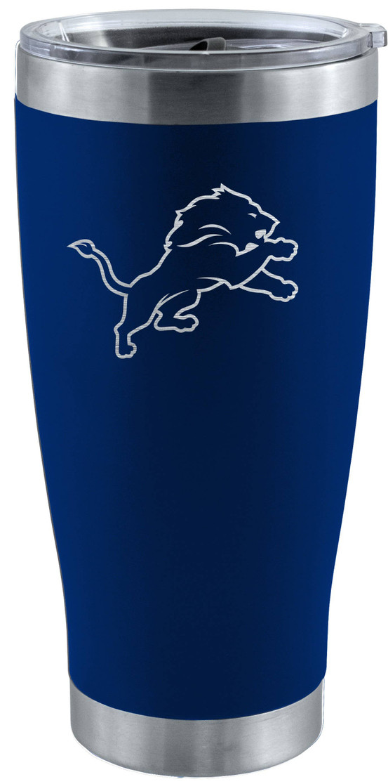 Detroit Lions 20oz Royal Blue Tumbler w/Etched Logo