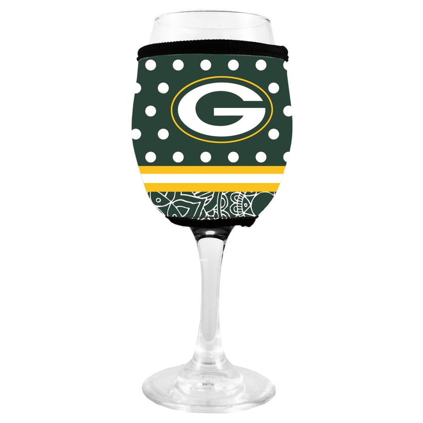 Green Bay Packers Wine Glass Woozie Wrap
