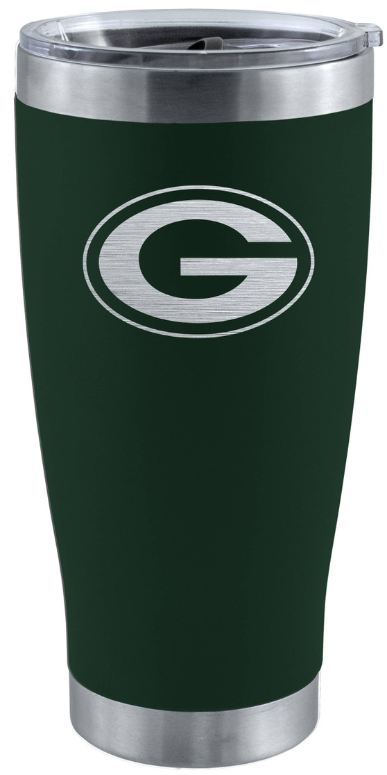 Green Bay Packers 20oz Green Tumbler w/Etched Logo