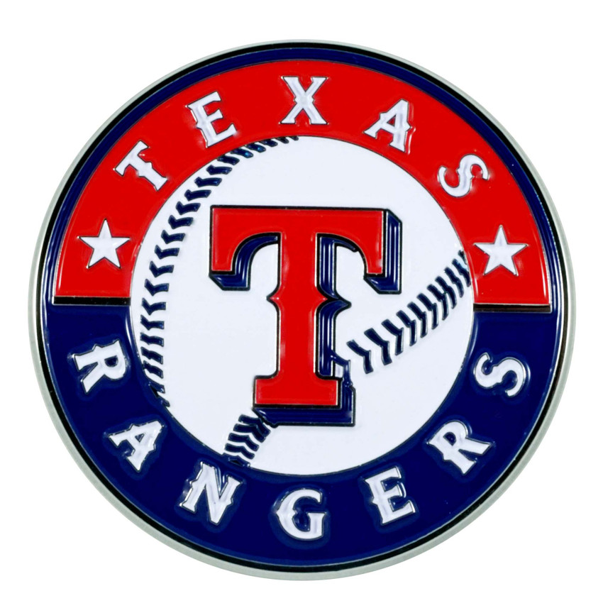 Texas Rangers 3D Color Metal Emblem Circular Rangers Primary Logo