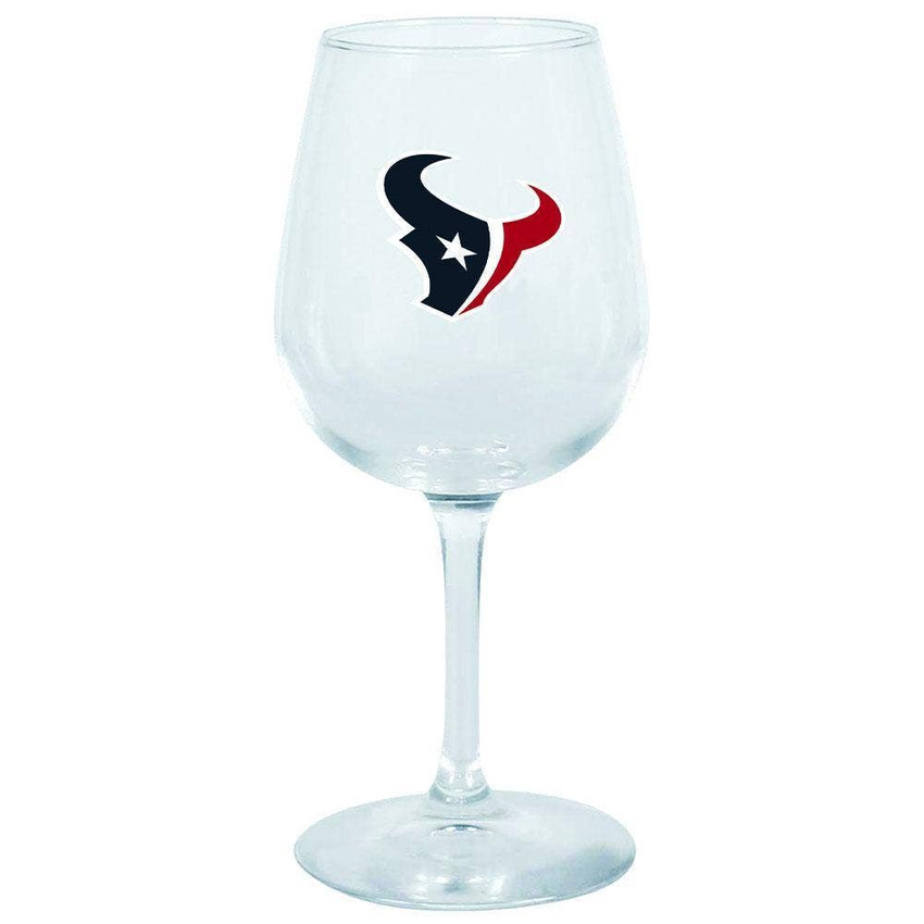 Houston Texans 12.75oz Stem Wine Glass Color Logo