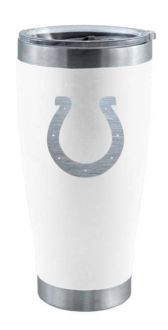 Indianapolis Colts 20oz White Tumbler w/Etched Logo