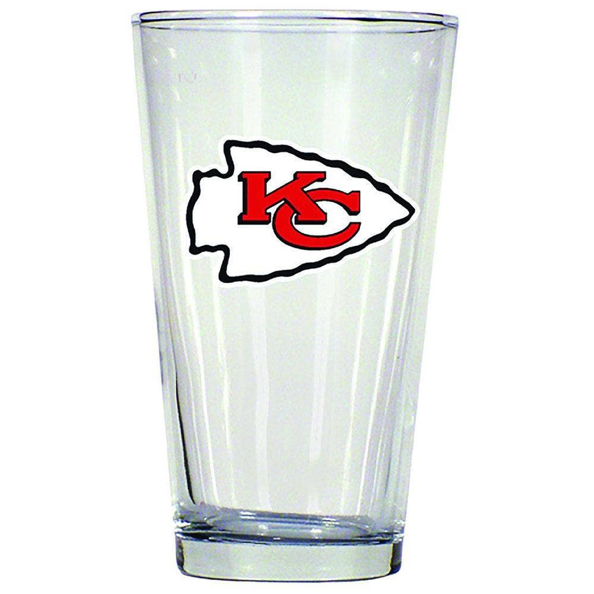 Kansas City Chiefs 16oz Pint Glass w/Color Logo