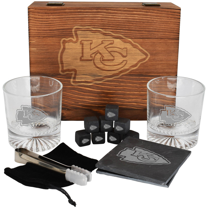 Kansas City Chiefs Boxed Drinkware Set w/Coasters