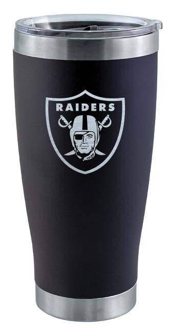 Las Vegas Raiders 20oz Black Tumbler w/Etched Logo
