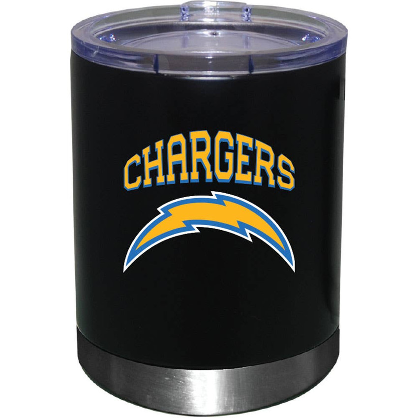 Los Angeles Chargers 12oz Black Low-Ball Tumbler Color Logo