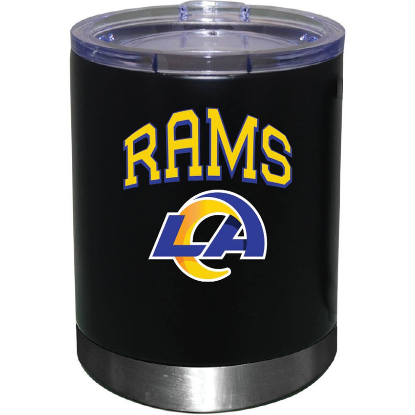 Los Angeles Rams 12oz Black Low-Ball Tumbler Color Logo