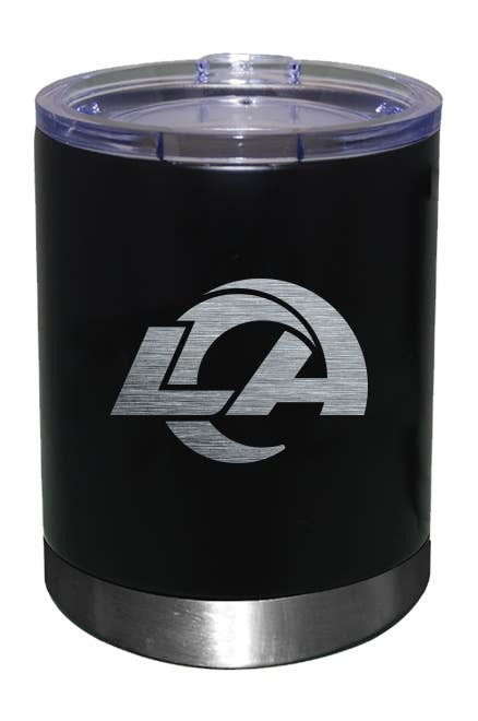 Los Angeles Rams 12oz Black Low-Ball Tumbler Etch Logo