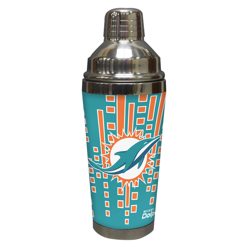Miami Dolphins Stainless Steel Cocktail Shaker