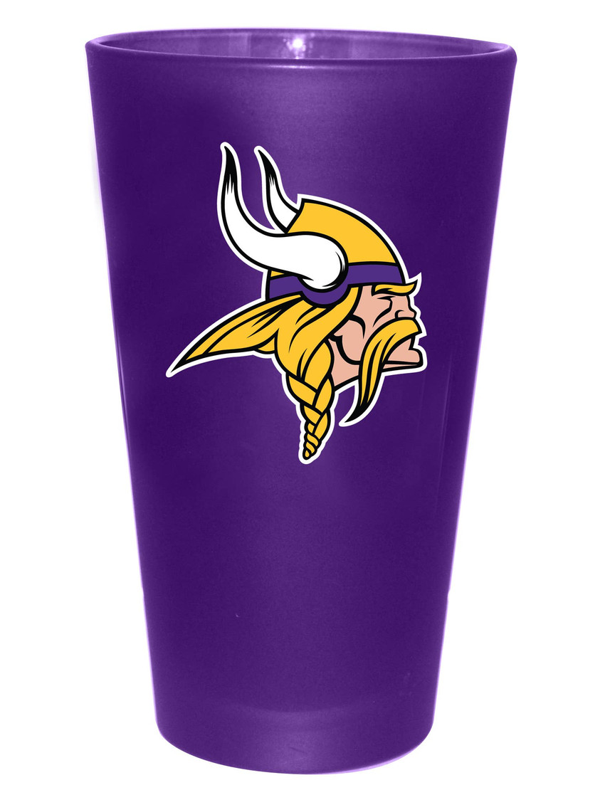 Minnesota Vikings 16oz Color Frosted Pint Color Logo