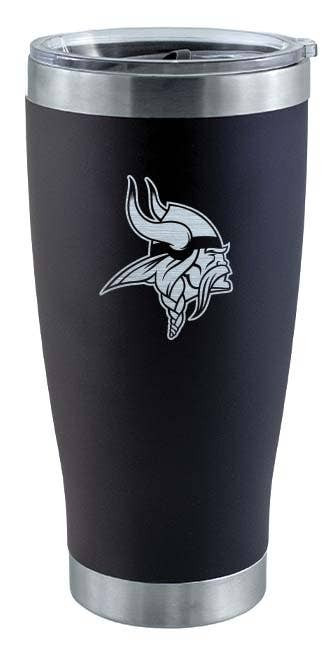 Minnesota Vikings 20oz Black Tumbler w/Etched Logo