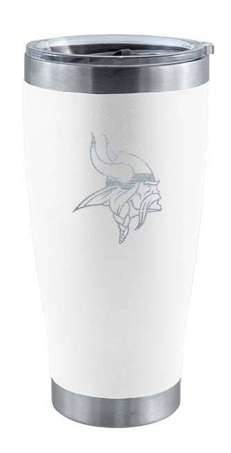 Minnesota Vikings 20oz White Tumbler w/Etched Logo