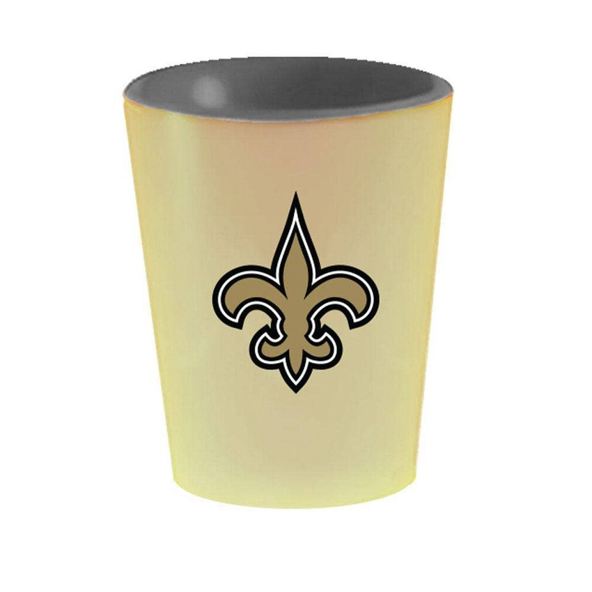 New Orleans Saints 2oz Inner Color Ceramic Shot Glass