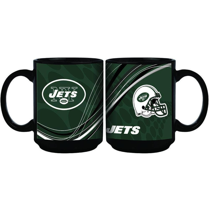 New York Jets 15oz Dynamic Black Mug