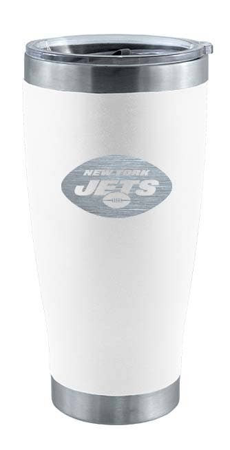 New York Jets 20oz White Tumbler w/Etched Logo