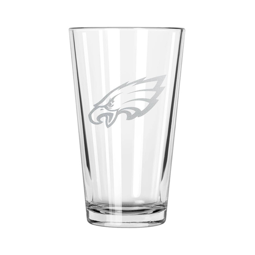 Philadelphia Eagles 16oz Pint Glass w/Etched Logo