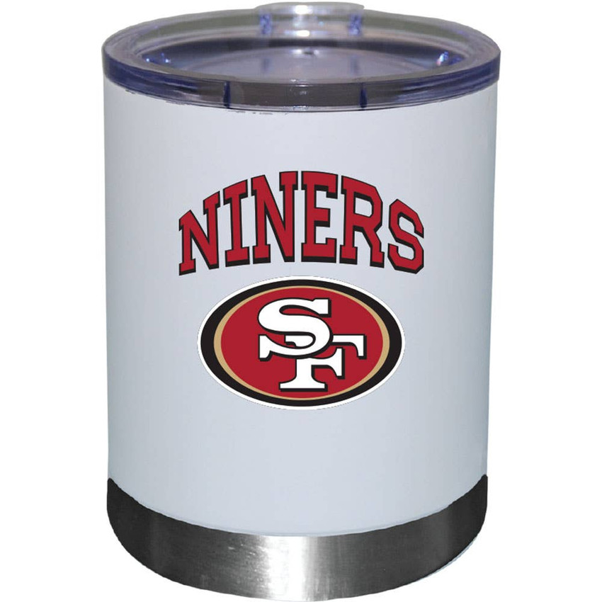 San Francisco 49ers 12oz White Low-Ball Tumbler Color Logo