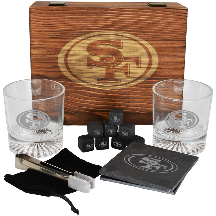 San Francisco 49ers Boxed Drinkware Set w/Coasters