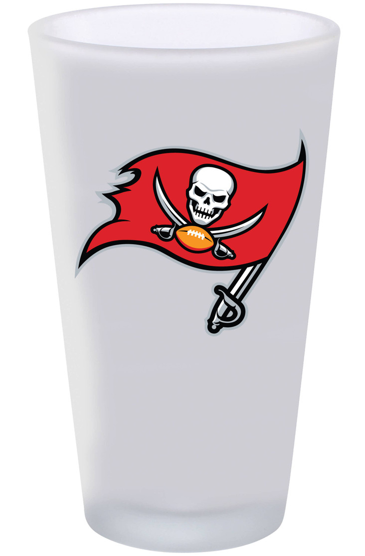 Tampa Bay Buccaneers 16oz Frosted Pint Glass Color Logo