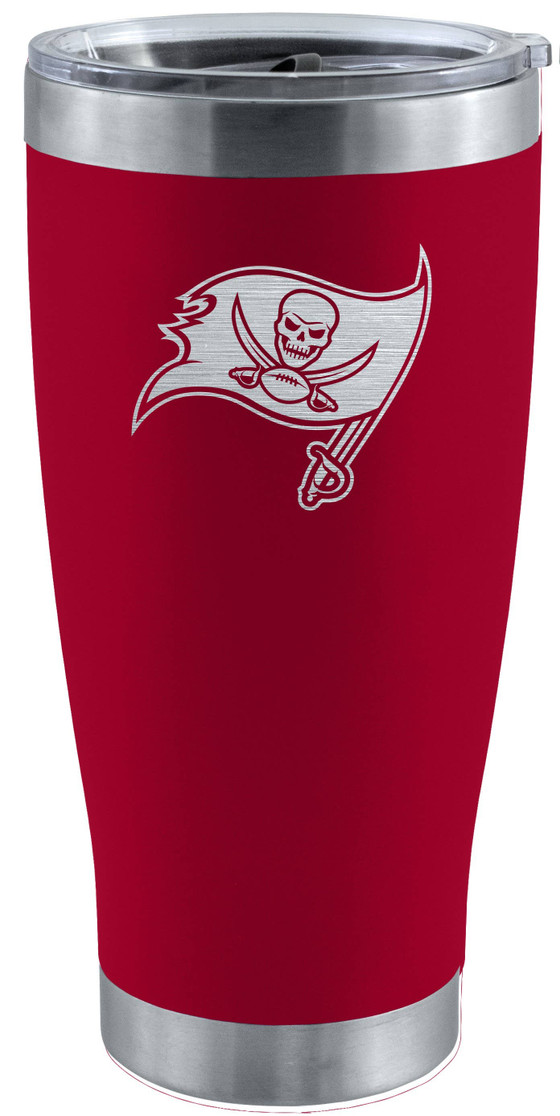 Tampa Bay Buccaneers 20oz Red Tumbler w/Etched Logo