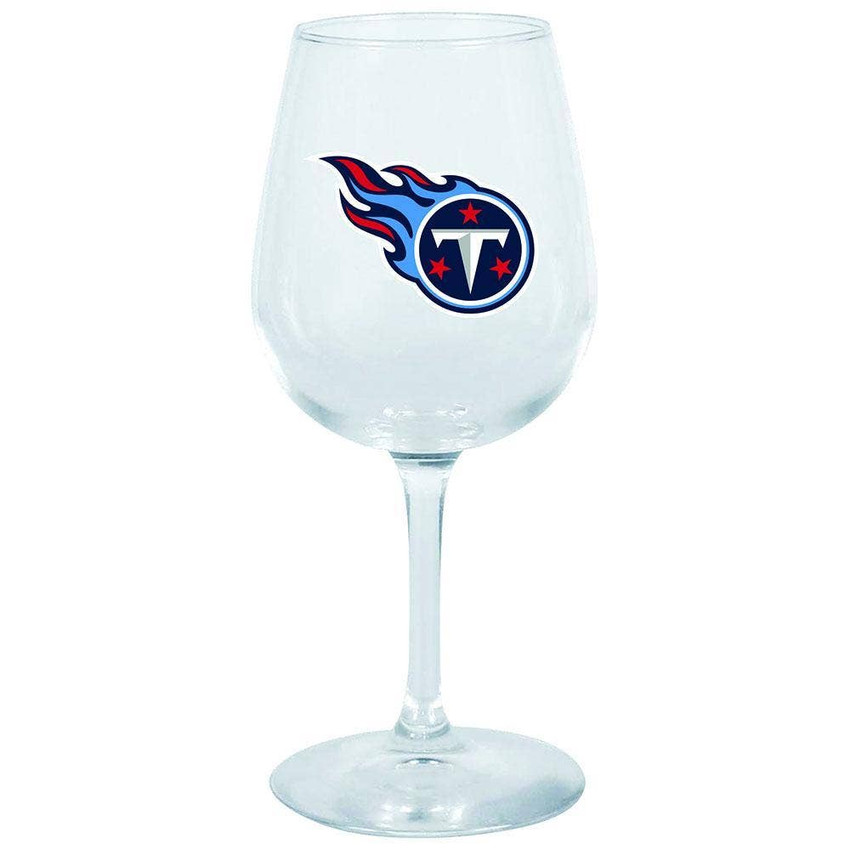 Tennessee Titans 12.75oz Stem Wine Glass Color Logo