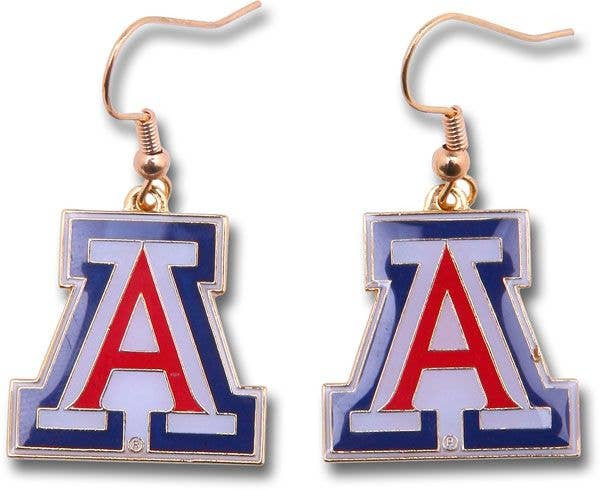 NCAA Arizona Wildcats Logo Dangle Earrings