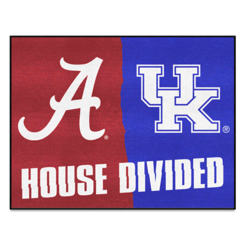 Alabama/Kentucky House Divided House Divided Rug - 34 in. x 42.5 in.