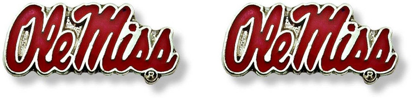 NCAA Mississippi Ole Miss Rebels Logo Post Earrings