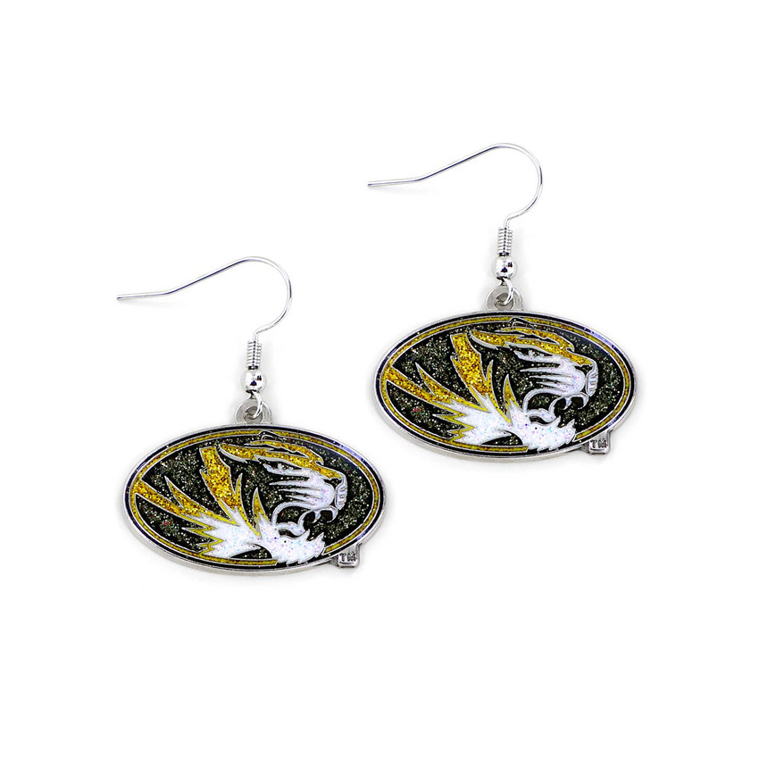 NCAA Missouri Tigers Glitter Dazzle Earrings