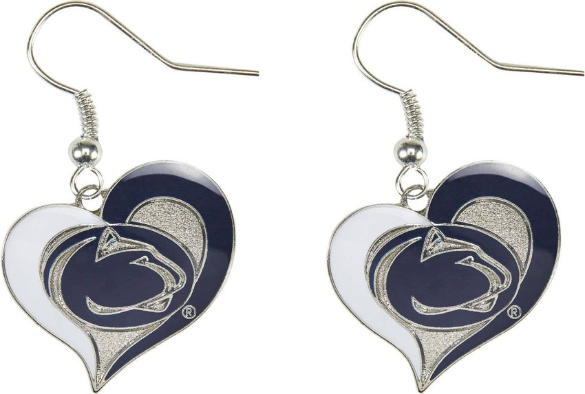 NCAA Penn State Nittany Lions Swirl Heart Earrings