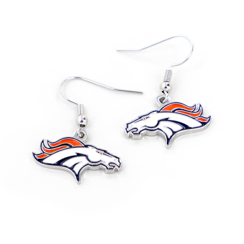 NFL Denver Broncos Logo Dangle Earrings