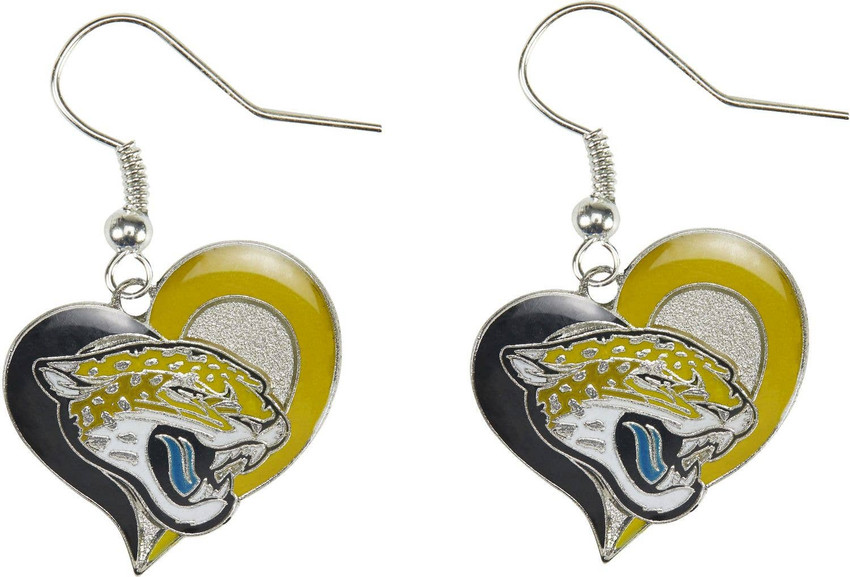 NFL Jacksonville Jaguars Swirl Heart Earrings