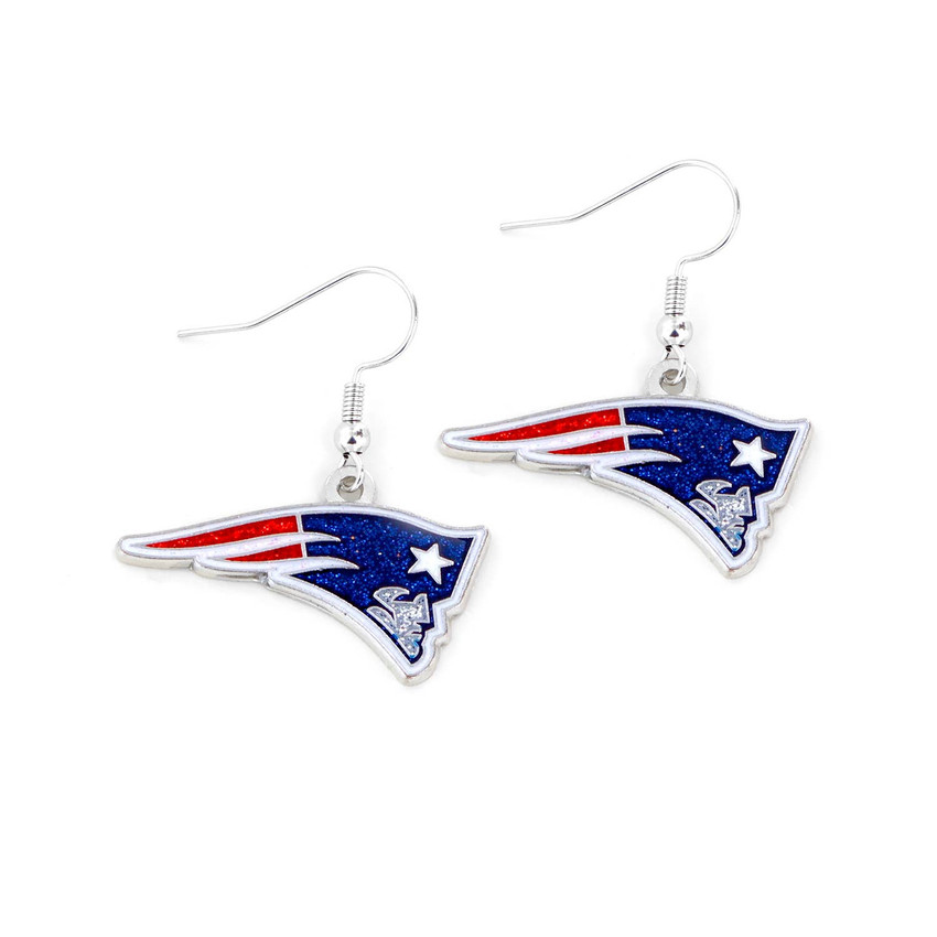 NFL New England Patriots Glitter Dazzle Earrings