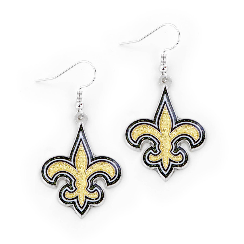 NFL New Orleans Saints Glitter Dazzle Earrings