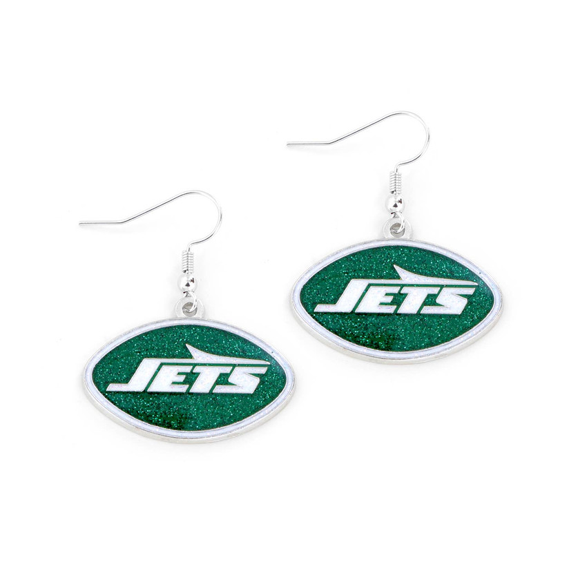 NFL New York Jets Glitter Dazzle Earrings